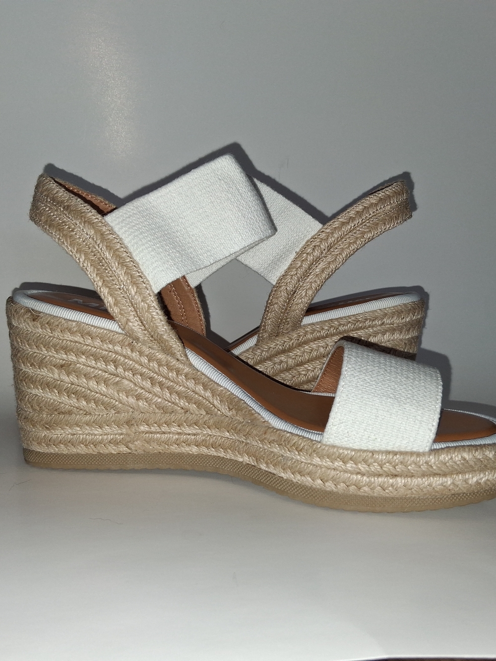 MIA Cream Canvas Espadrille Slingback Sandals - Picture 11 of 11